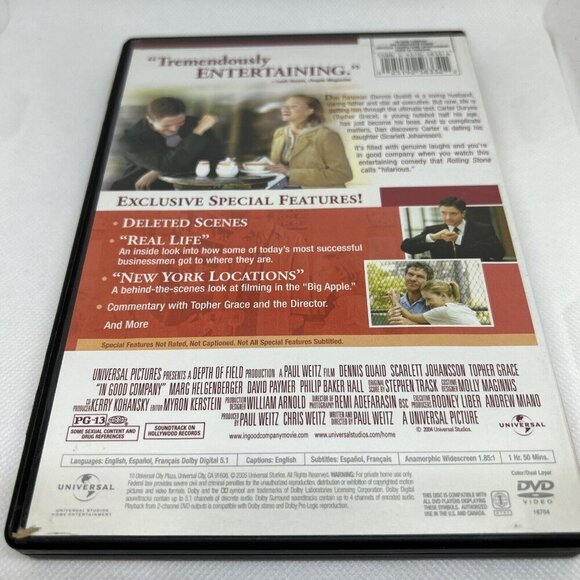 In Good Company DVD Widescreen 2004 New Sealed - Picture 2 of 3
